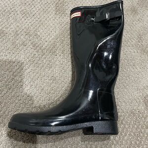 New Hunter Glossy Black Tall Boots